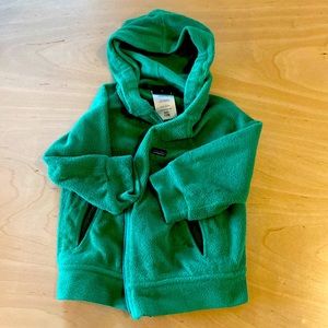 Patagonia baby fleece hoodie jacket, size 12 months
